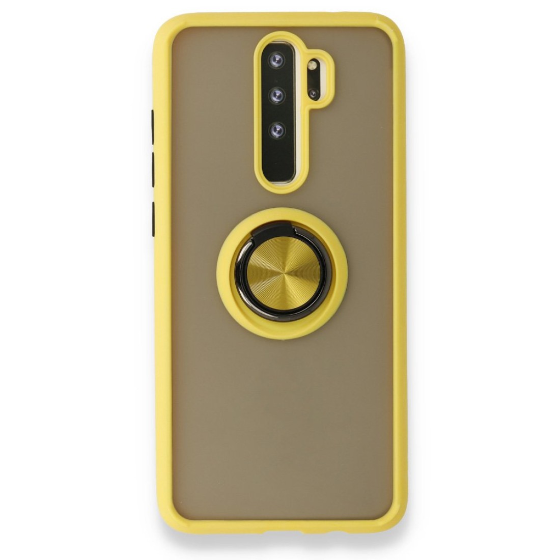  Xiaomi Redmi Note 8 Pro Kılıf Montreal Yüzüklü Silikon Kapak - Sarı