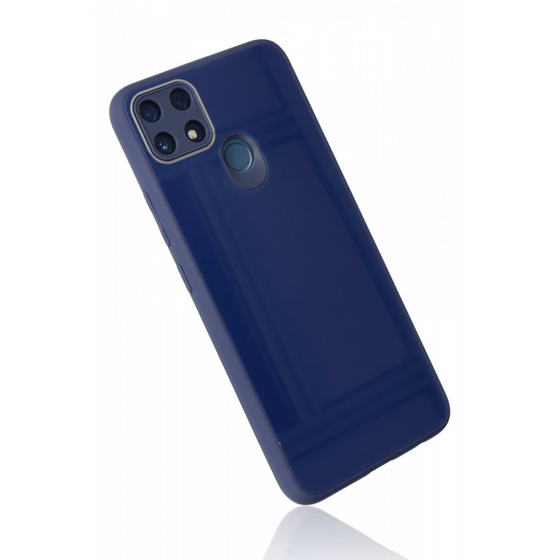  Realme C25 Kılıf Glass Kapak - Lacivert
