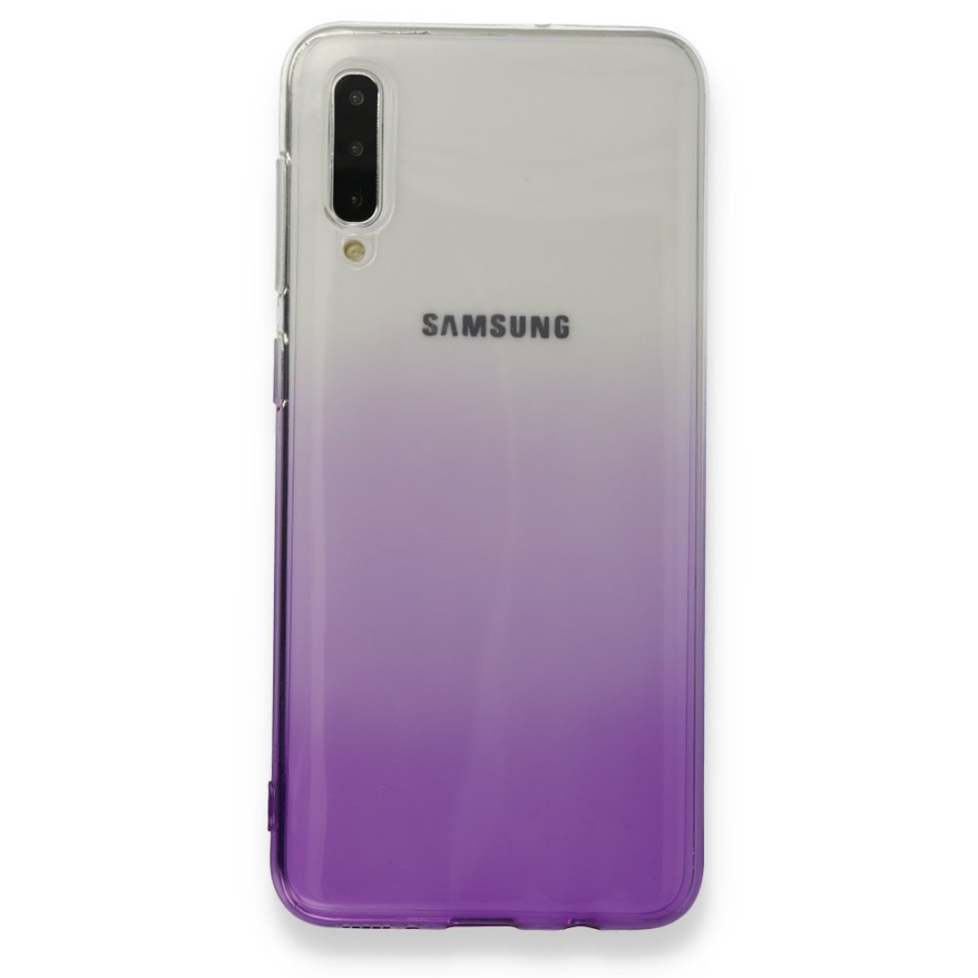  Samsung Galaxy A30S Kılıf Lüx Çift Renkli Silikon - Mor