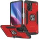 Xiaomi Redmi K40 Kılıf Zegna Yüzüklü Silikon Kapak - Kırmızı Xiaomi Redmi K40 Kılıf Zegna Yüzüklü Silikon Kapak - Kırmızı