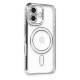  iPhone 16 Plus Kılıf Joke Simli Magneticsafe Kılıf - Gri