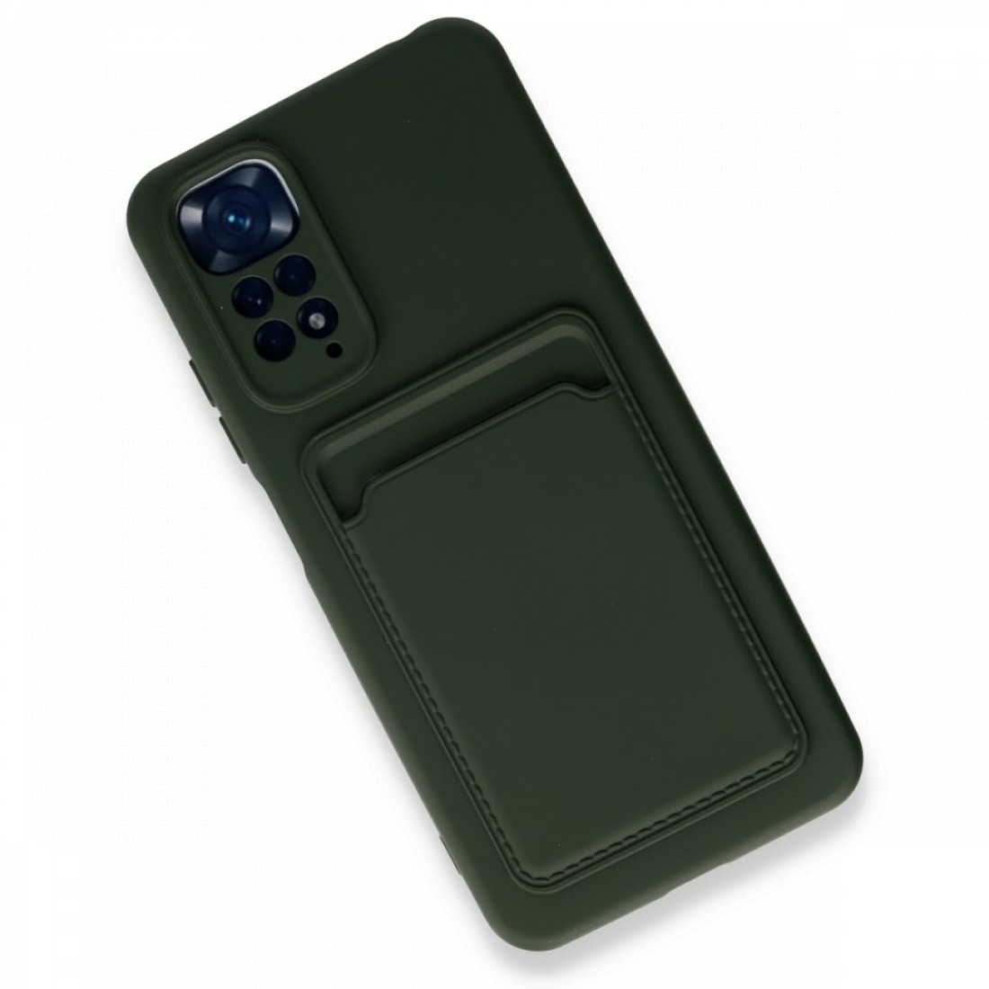Xiaomi Redmi Note 11 Kılıf Kelvin Kartvizitli Silikon - Koyu Yeşil Xiaomi Redmi Note 11 Kılıf Kelvin Kartvizitli Silikon - Koyu Yeşil