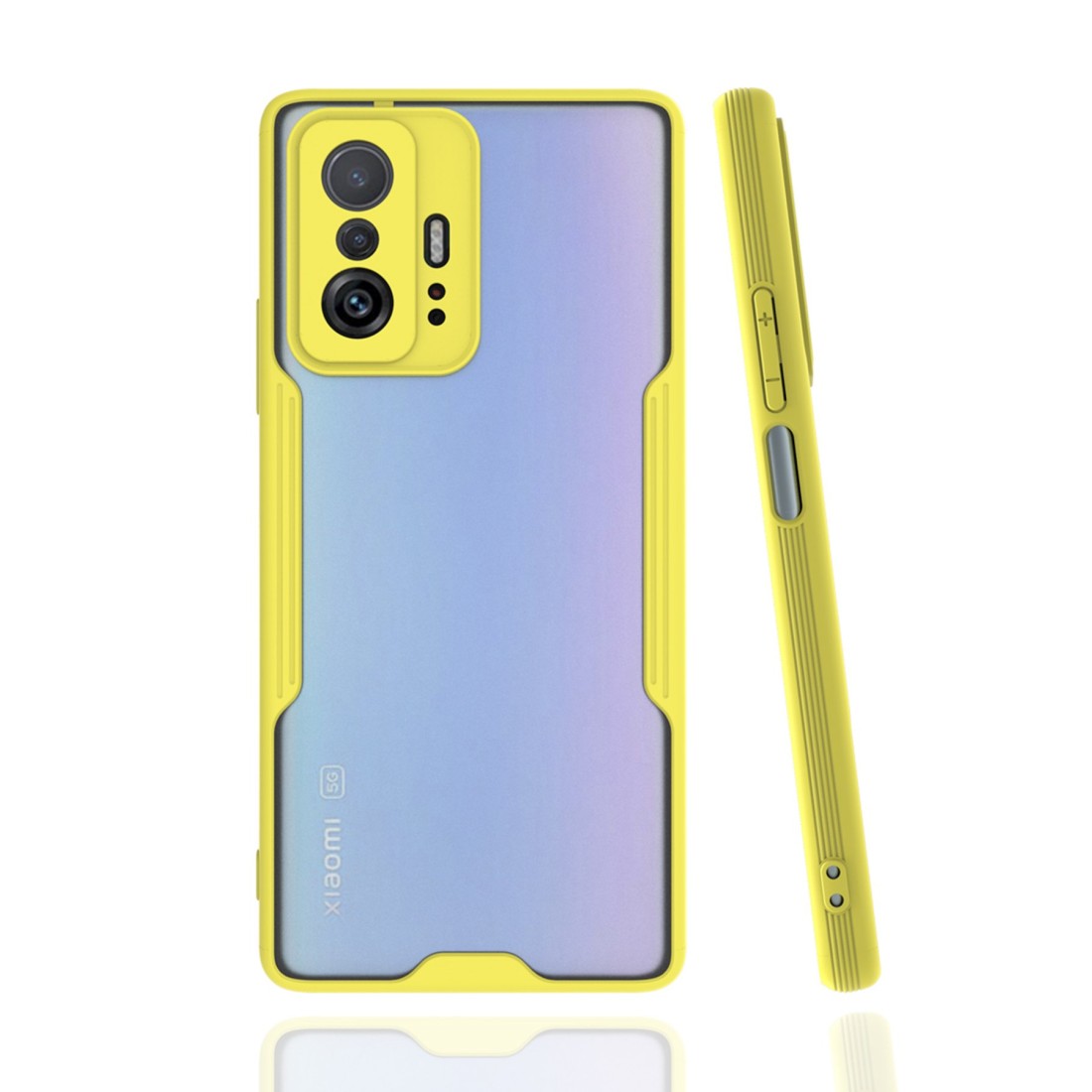 Xiaomi Mi 11T Kılıf Platin Silikon - Sarı Xiaomi Mi 11T Kılıf Platin Silikon - Sarı