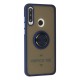  Huawei Y6P Kılıf Montreal Yüzüklü Silikon Kapak - Lacivert