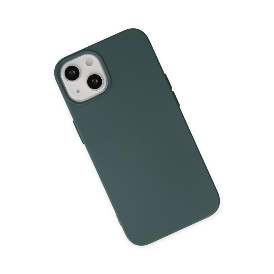 iPhone 14 Plus Kılıf Nano içi Kadife Silikon - Koyu Yeşil iPhone 14 Plus Kılıf Nano içi Kadife Silikon - Koyu Yeşil