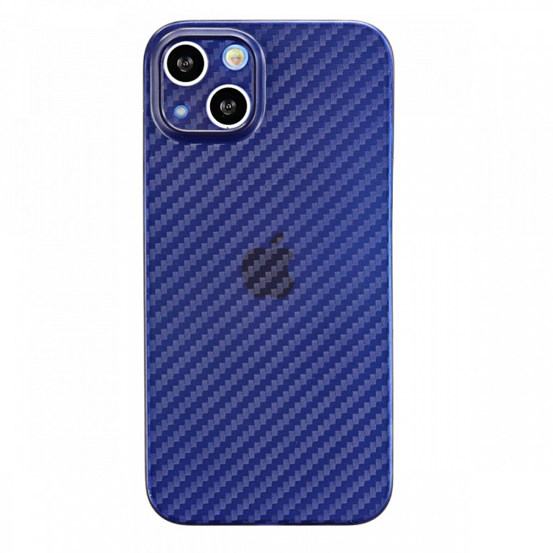  iPhone 13 Kılıf Karbon PP Silikon - Mavi