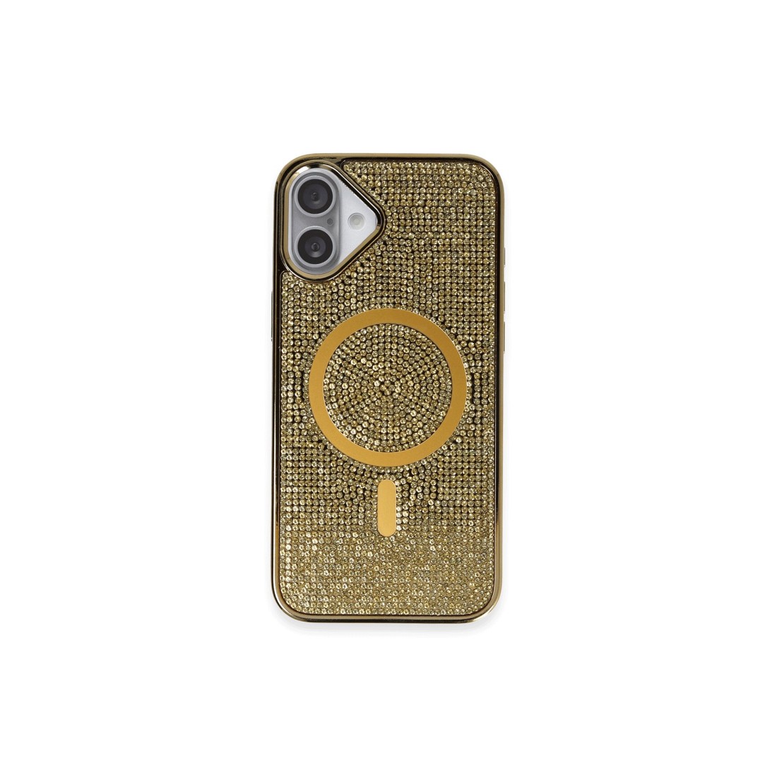 iPhone 16 Kılıf Diamond Magsafe Kapak - Gold iPhone 16 Kılıf Diamond Magsafe Kapak - Gold