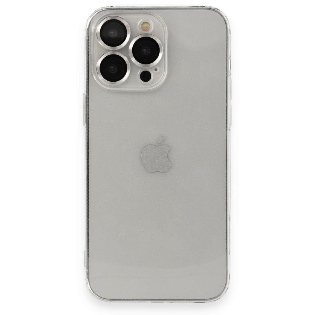  iPhone 14 Pro Kılıf Luko Lens Silikon - Gümüş