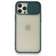 iPhone 12 Pro Kılıf Palm Buzlu Kamera Sürgülü Silikon - Yeşil iPhone 12 Pro Kılıf Palm Buzlu Kamera Sürgülü Silikon - Yeşil