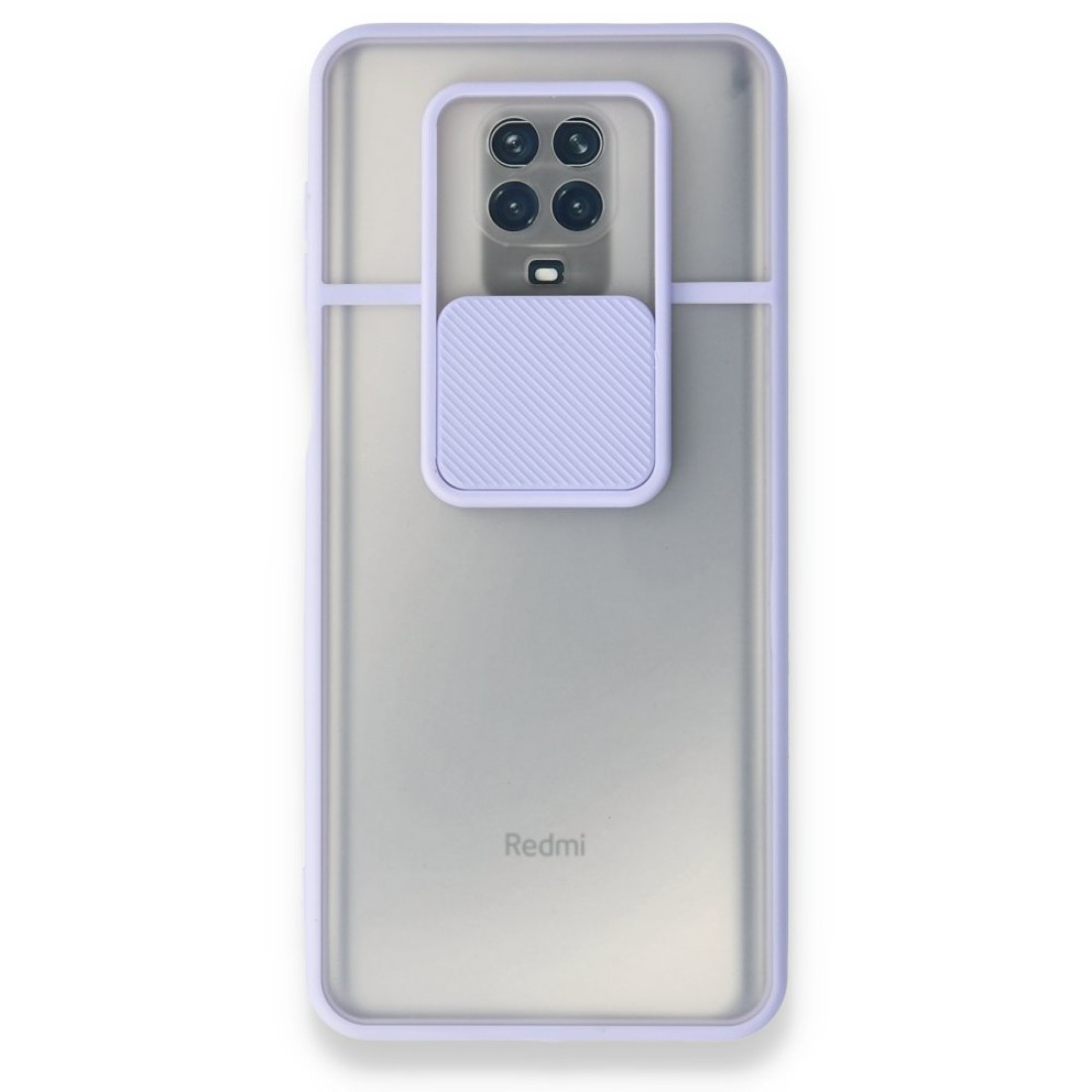  Xiaomi Redmi Note 9S Kılıf Palm Buzlu Kamera Sürgülü Silikon - Lila