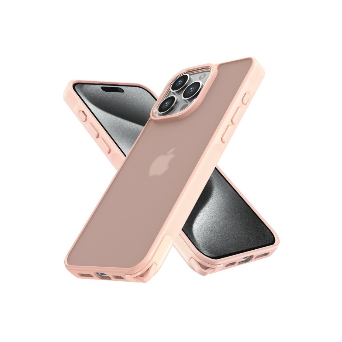  iPhone 12 Pro Kılıf Elegant Kapak - Pudra