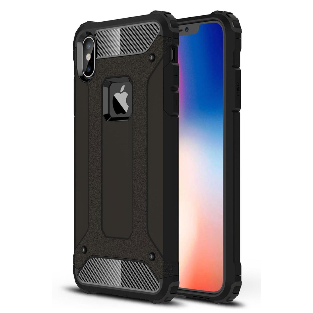  iPhone XS Max Kılıf Tank Silikon Kapak - Siyah