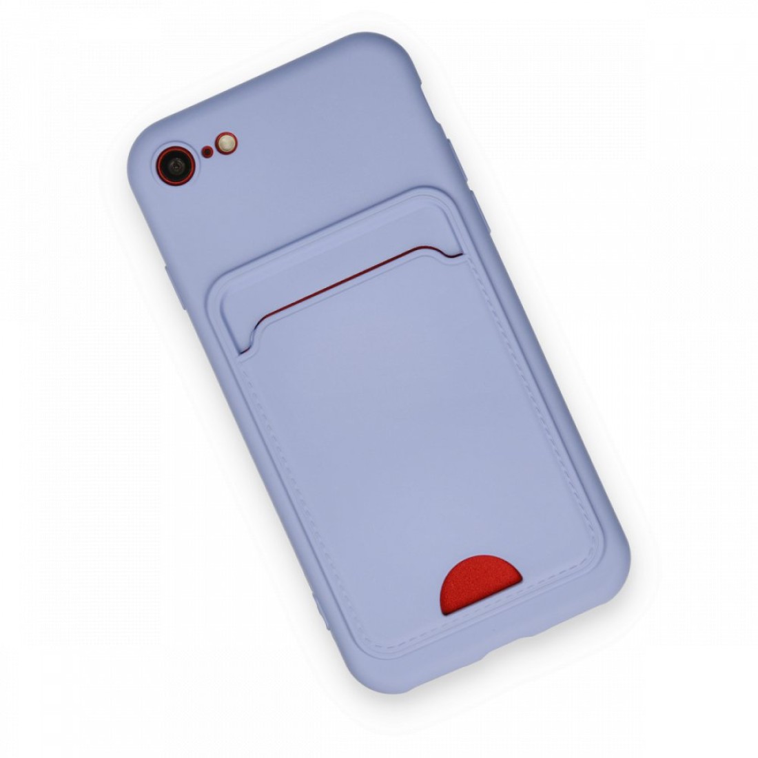 iPhone 8 Kılıf Kelvin Kartvizitli Silikon - Lila iPhone 8 Kılıf Kelvin Kartvizitli Silikon - Lila