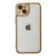  iPhone 13 Kılıf Liva Lens Silikon - Pudra