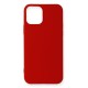  iPhone 12 Mini Kılıf First Silikon - Koyu Kırmızı