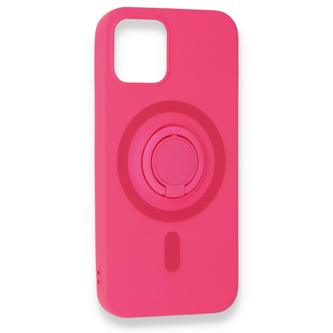 iPhone 12 Mini Kılıf Viktor Yüzüklü Silikon - Pembe iPhone 12 Mini Kılıf Viktor Yüzüklü Silikon - Pembe