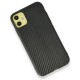 iPhone 12 Kılıf Carbonix Silikon - Siyah iPhone 12 Kılıf Carbonix Silikon - Siyah