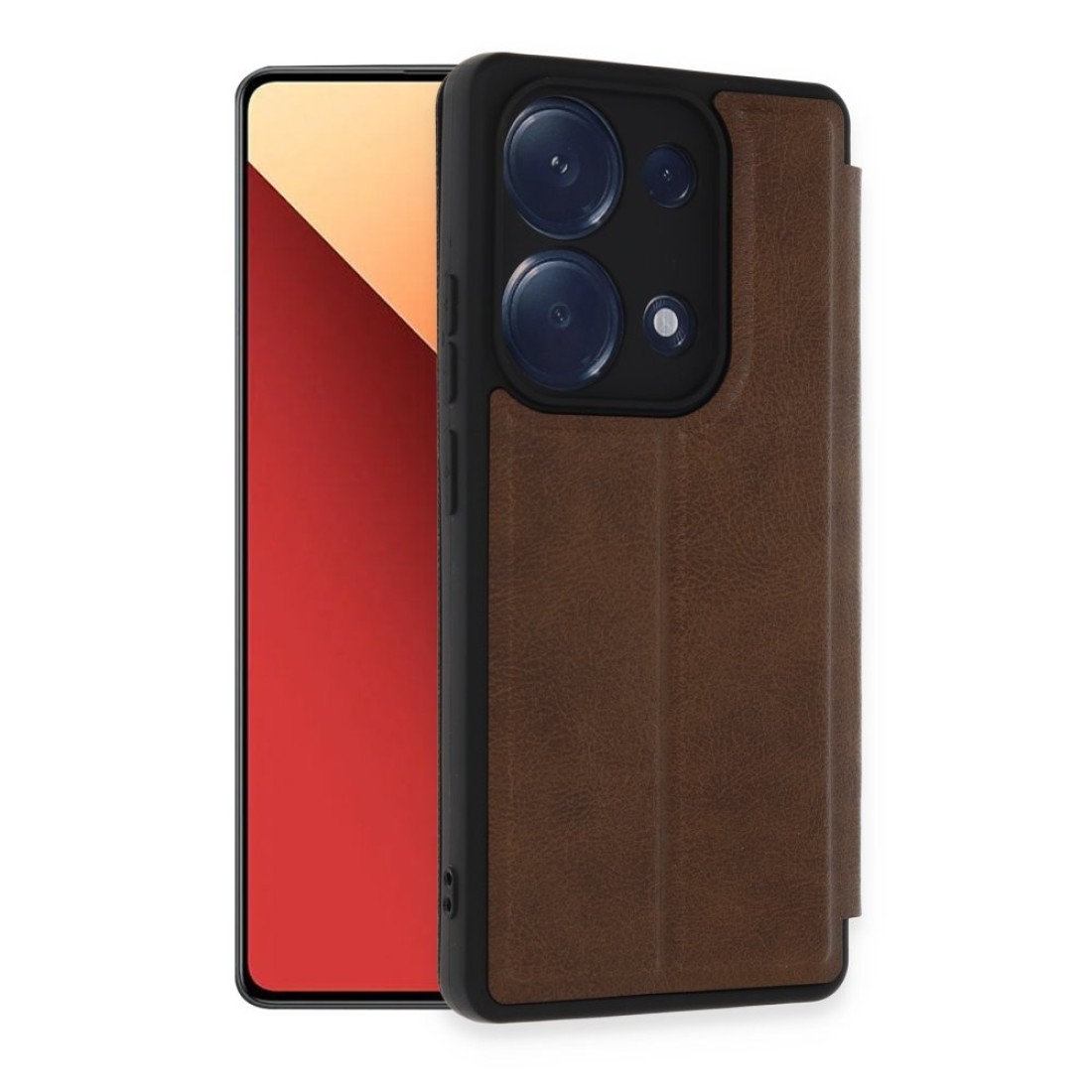  Xiaomi Poco M6 Pro 4G Kılıf Flip Cover - Taba