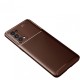  Oppo Reno 5 Pro Kılıf Auto Focus Karbon Kapak - Kahverengi