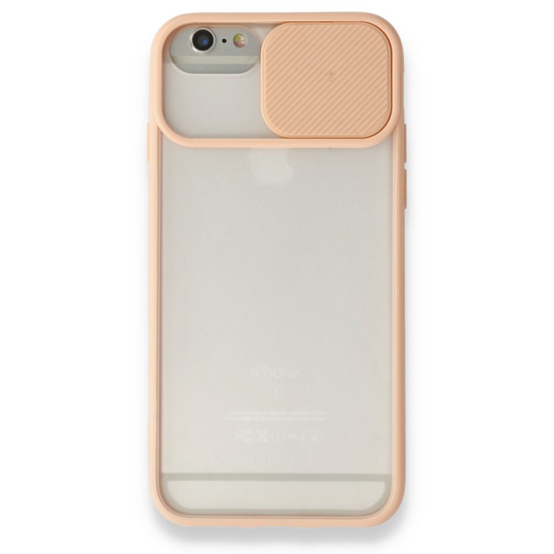  iPhone 6 Kılıf Palm Buzlu Kamera Sürgülü Silikon - Pembe