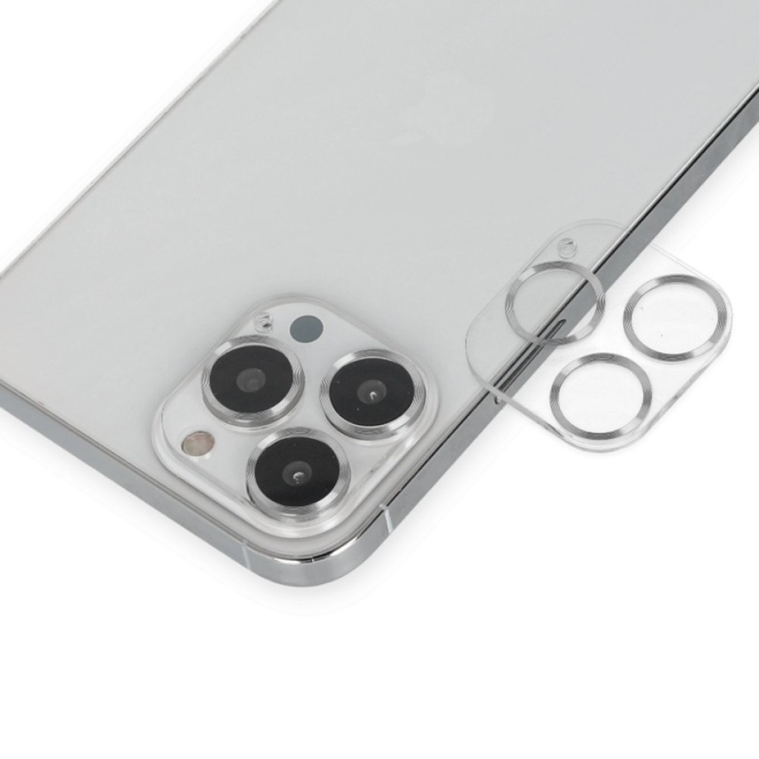  iPhone 14 Pro Band Metal Kamera Lens - Gümüş