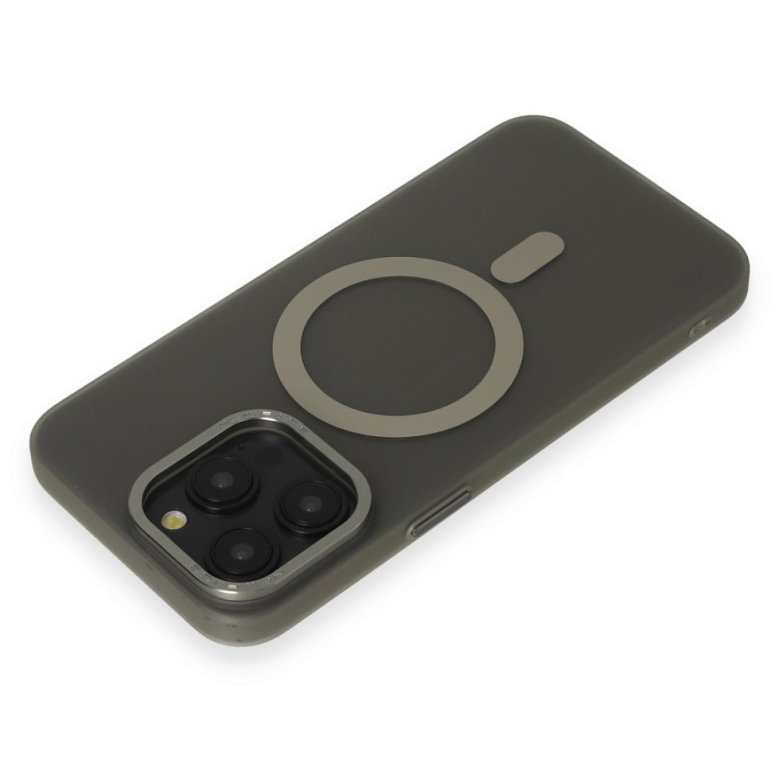  iPhone 15 Pro Max Kılıf Lodos Magneticsafe Mat Kapak - Titan Gri