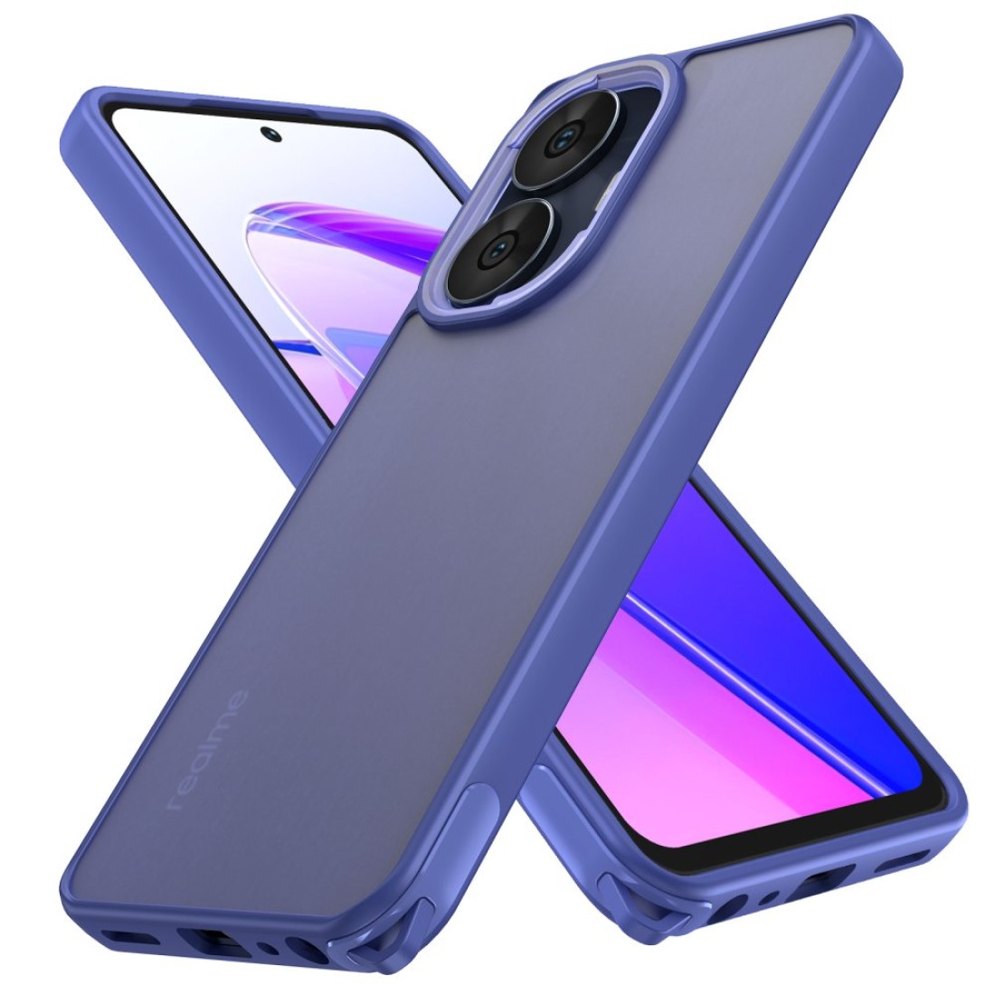  Realme C55 Kılıf Elegant Kapak - Açık Mavi