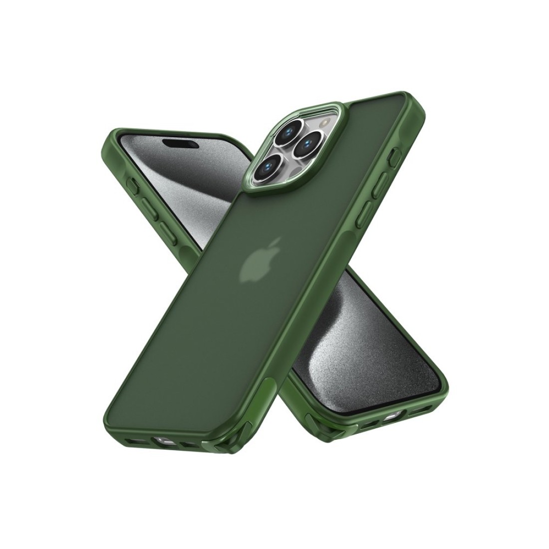  iPhone 15 Pro Kılıf Elegant Kapak - Yeşil