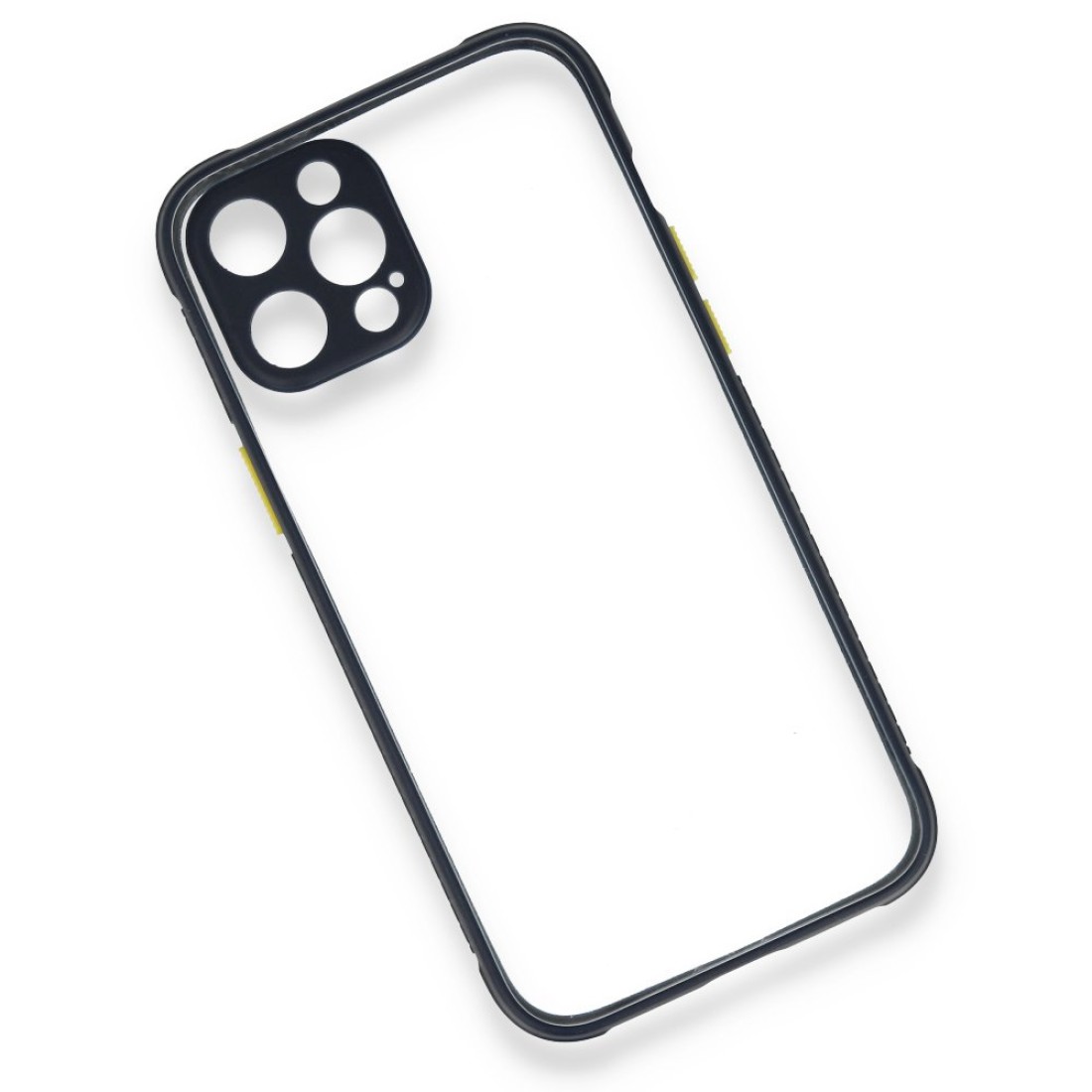  iPhone 12 Pro Kılıf Miami Şeffaf Silikon - Lacivert