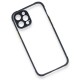  iPhone 12 Pro Kılıf Miami Şeffaf Silikon - Lacivert