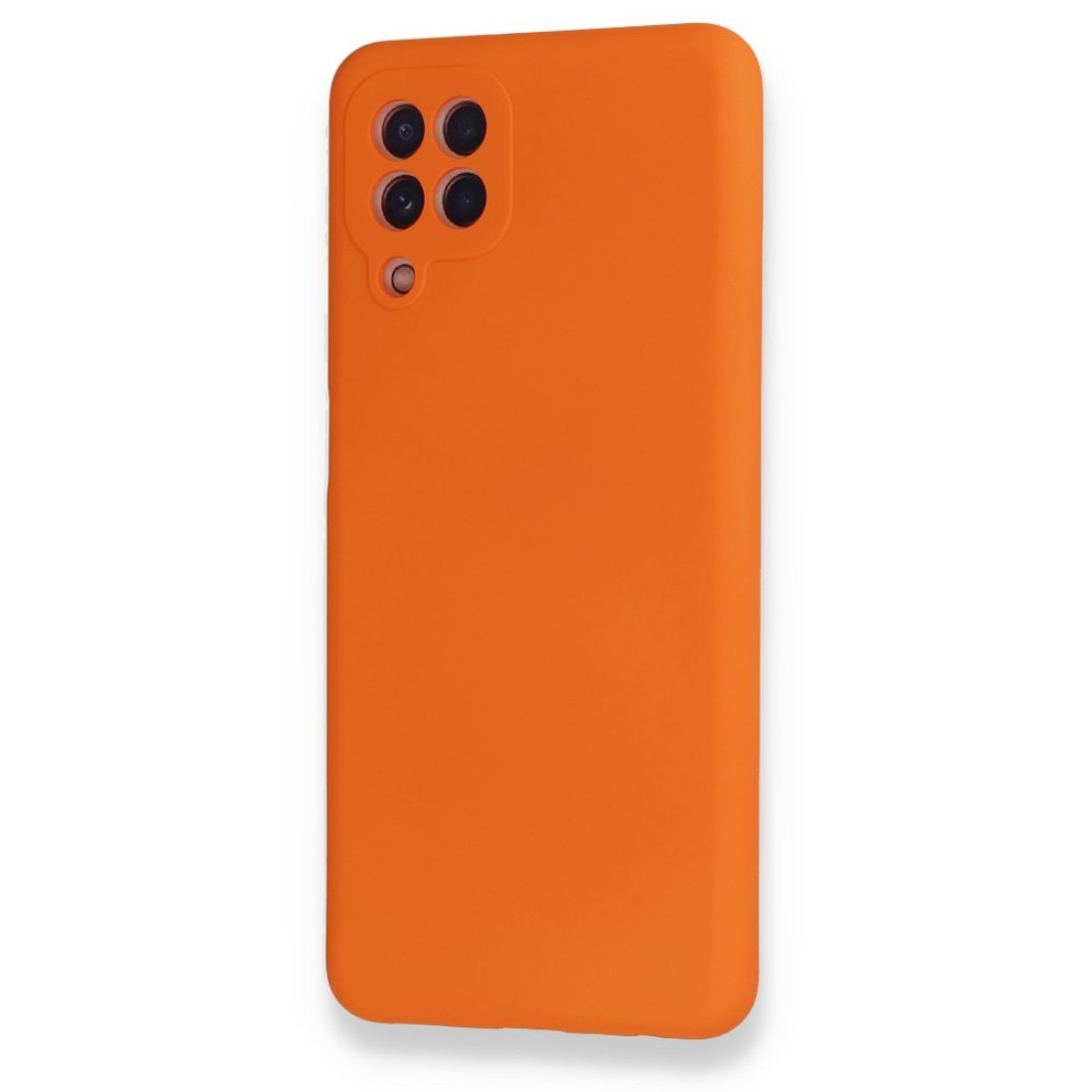  Samsung Galaxy M32 Kılıf Nano içi Kadife Silikon - Turuncu