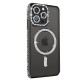  iPhone 14 Pro Max Kılıf Joke Simli Magneticsafe Kılıf - Siyah