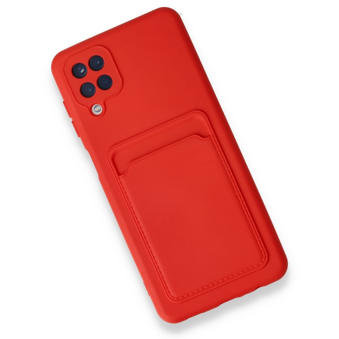  Samsung Galaxy M12 Kılıf Kelvin Kartvizitli Silikon - Kırmızı