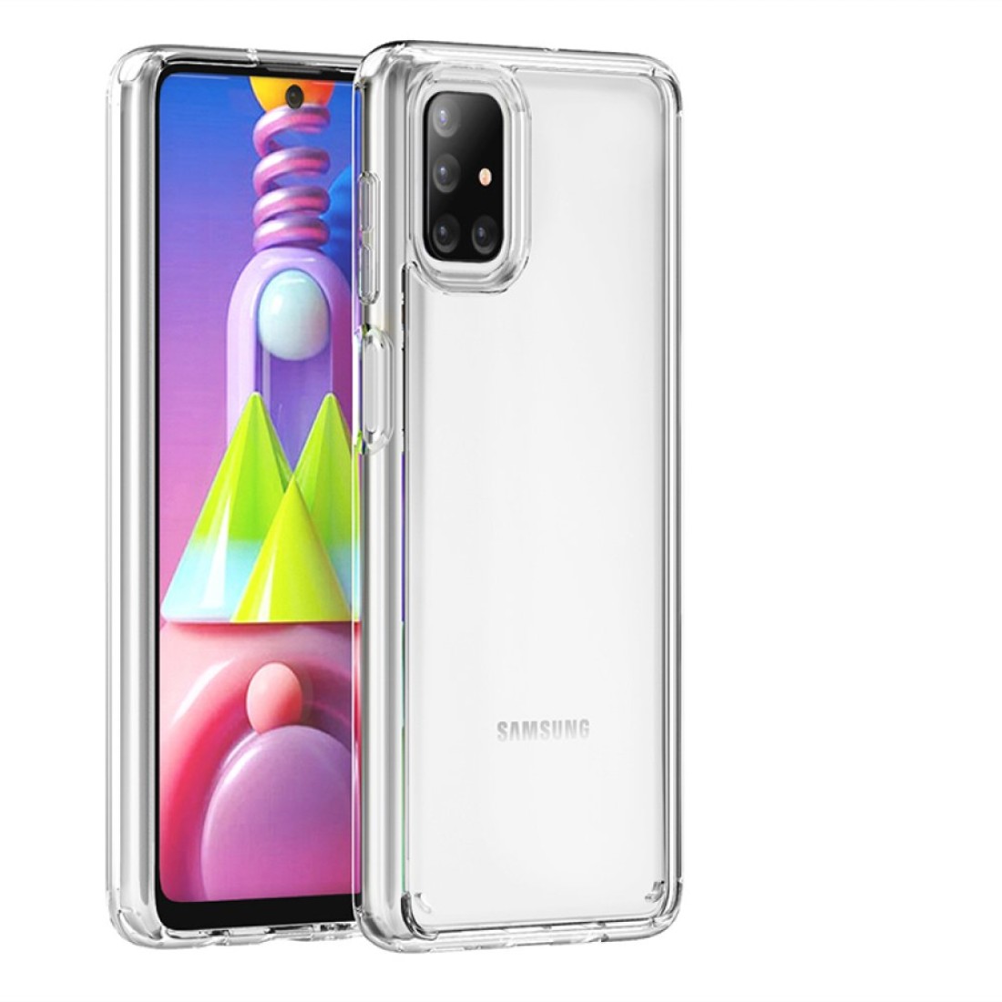Samsung Galaxy M51 Kılıf Lüx Şeffaf Silikon Samsung Galaxy M51 Kılıf Lüx Şeffaf Silikon