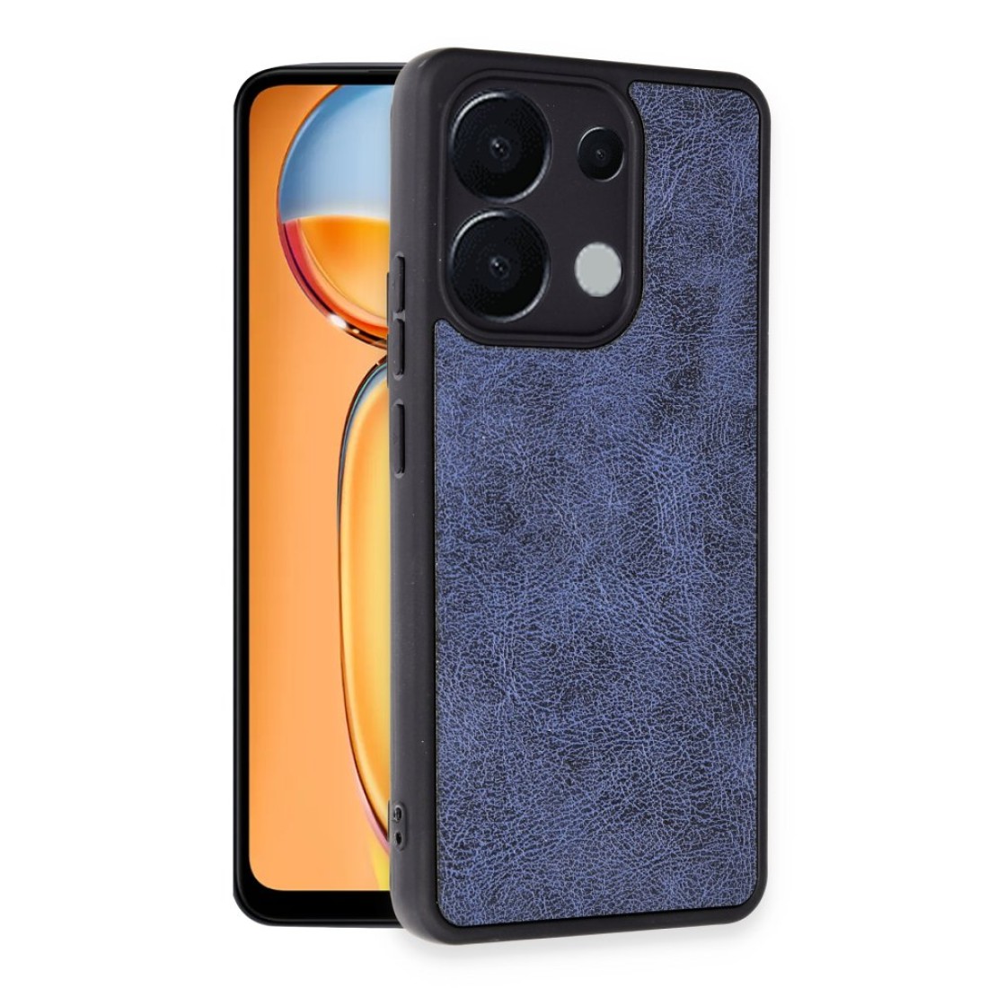 Xiaomi Poco M6 Pro 4G Kılıf Aras Deri Kapak - Lacivert Xiaomi Poco M6 Pro 4G Kılıf Aras Deri Kapak - Lacivert