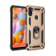  Samsung Galaxy M11 Kılıf Sofya Yüzüklü Silikon Kapak - Gold