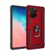  Samsung Galaxy A91 / S10 Lite Kılıf Sofya Yüzüklü Silikon Kapak - Kırmızı