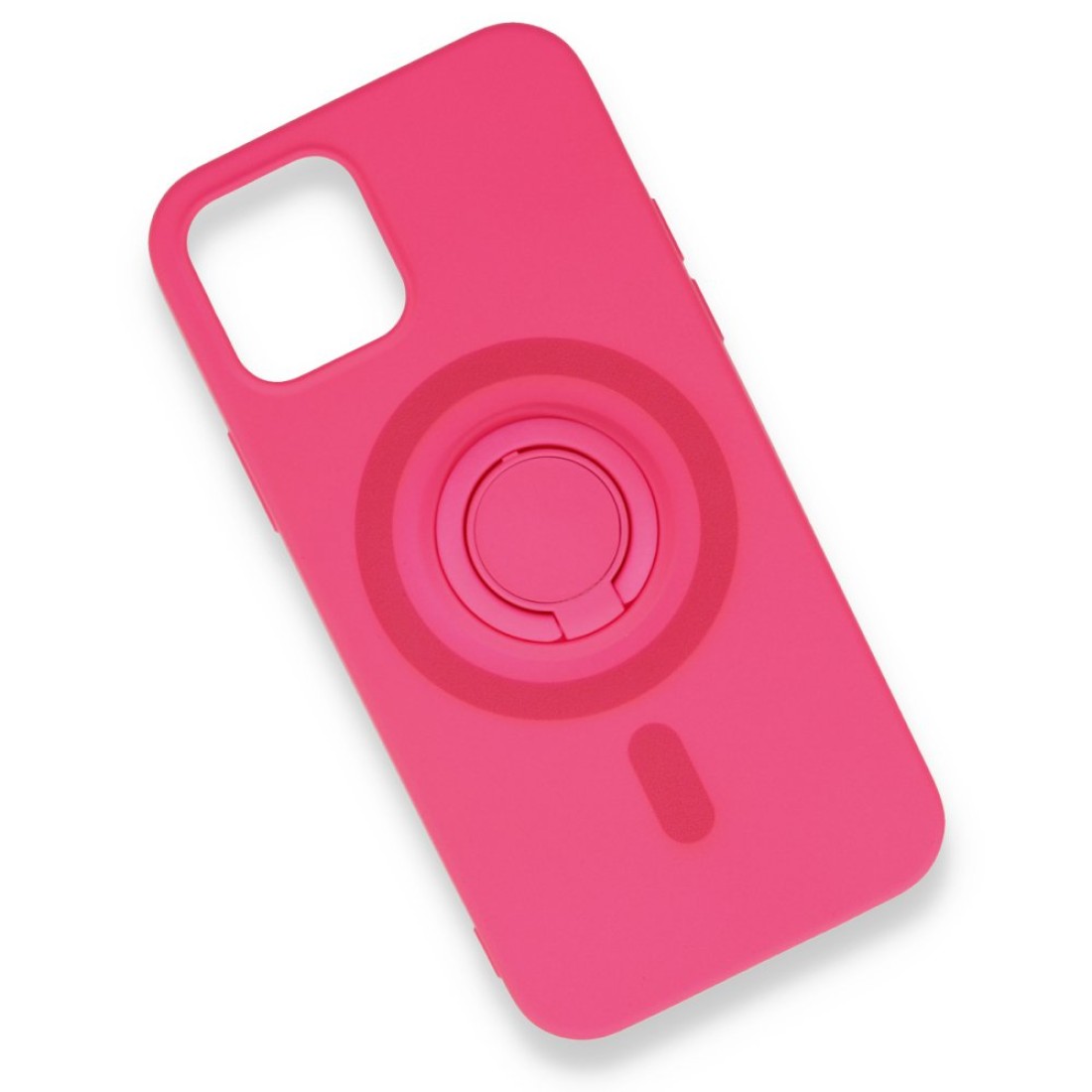 iPhone 12 Mini Kılıf Viktor Yüzüklü Silikon - Pembe iPhone 12 Mini Kılıf Viktor Yüzüklü Silikon - Pembe