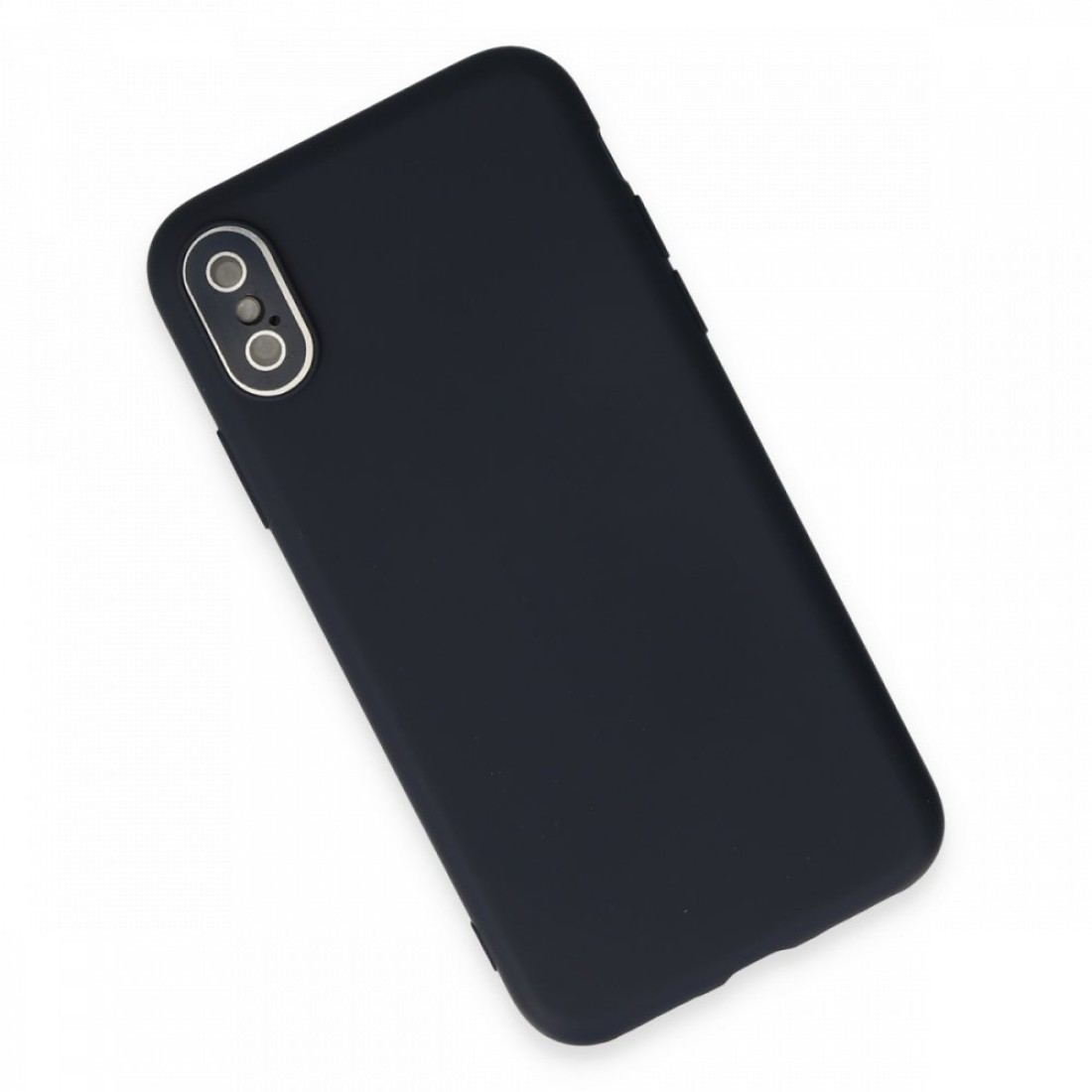  iPhone XS Kılıf Lansman Glass Kapak - Lacivert