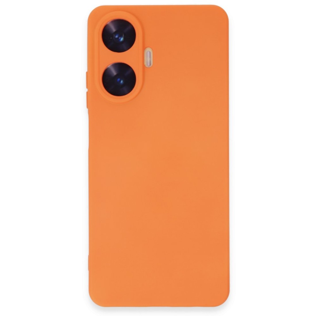 Realme C55 Kılıf Nano içi Kadife Silikon - Turuncu Realme C55 Kılıf Nano içi Kadife Silikon - Turuncu