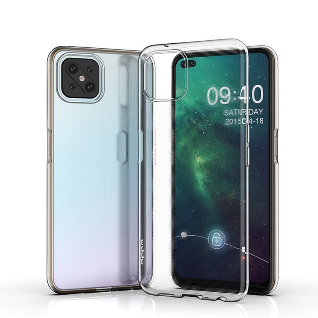 Oppo Reno 4 Lite Kılıf Lüx Şeffaf Silikon - Şeffaf Oppo Reno 4 Lite Kılıf Lüx Şeffaf Silikon - Şeffaf