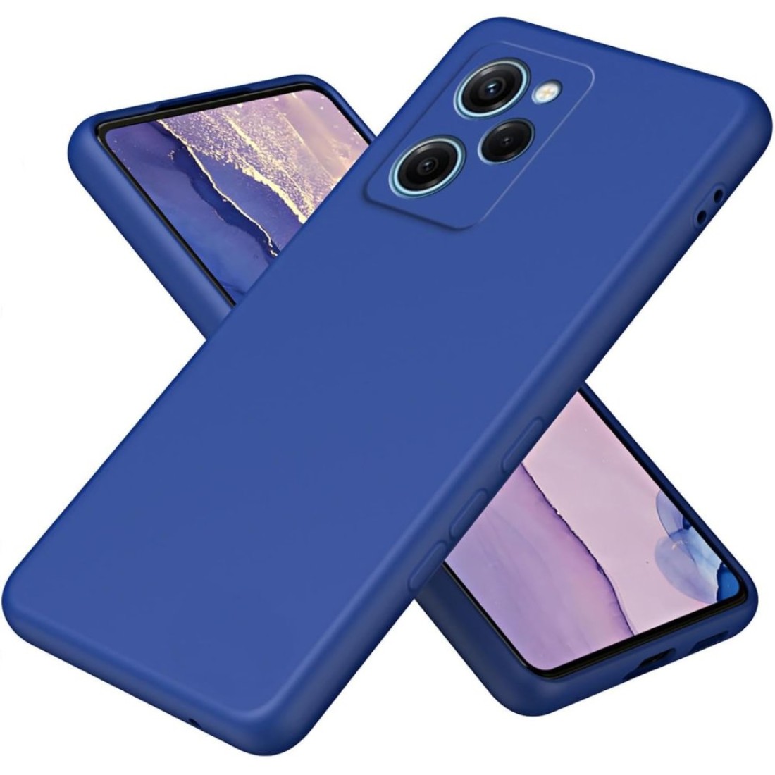  Xiaomi Poco X5 Pro 5G Kılıf Nano içi Kadife Silikon - Lacivert