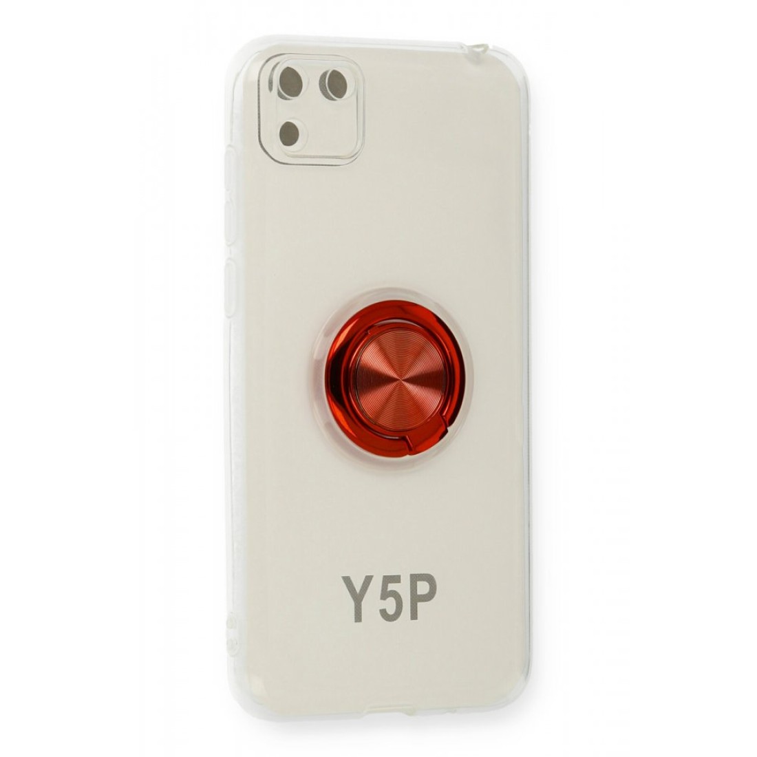  Huawei Y5P Kılıf Gros Yüzüklü Silikon - Kırmızı