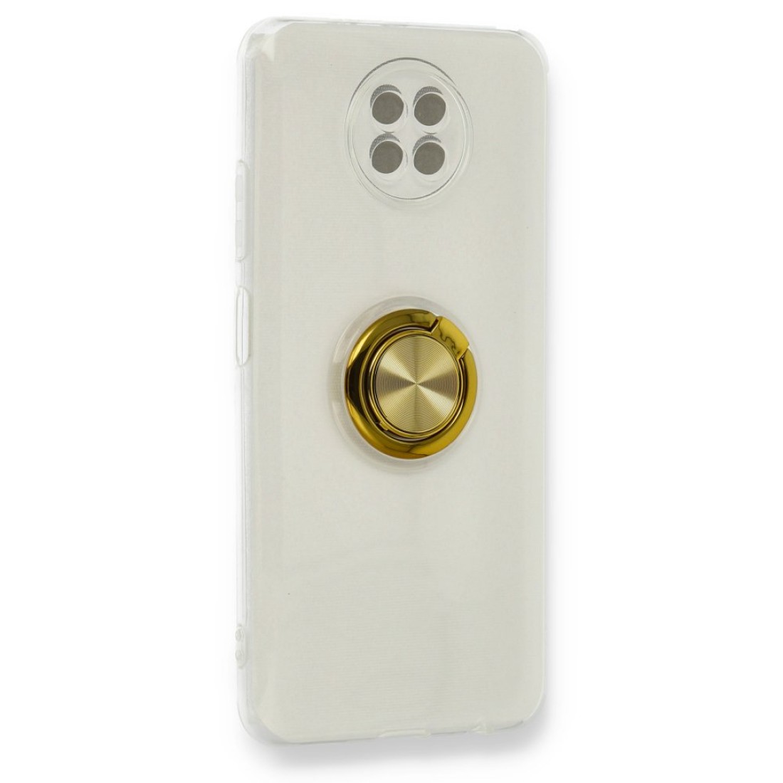 Xiaomi Redmi Note 9 5G Kılıf Gros Yüzüklü Silikon - Gold