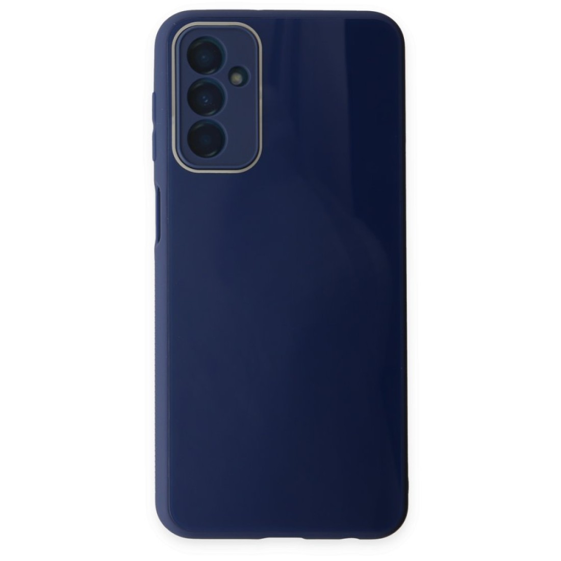 Samsung Galaxy M23 Kılıf Glass Kapak - Lacivert