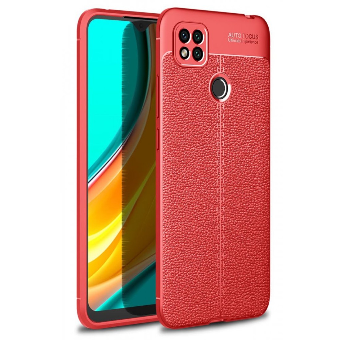  Xiaomi Redmi 9C Kılıf Auto Focus Kapak - Kırmızı