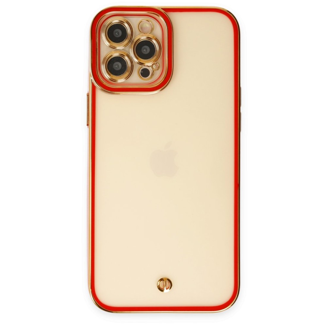 iPhone 12 Pro Kılıf Liva Lens Silikon - Kırmızı iPhone 12 Pro Kılıf Liva Lens Silikon - Kırmızı