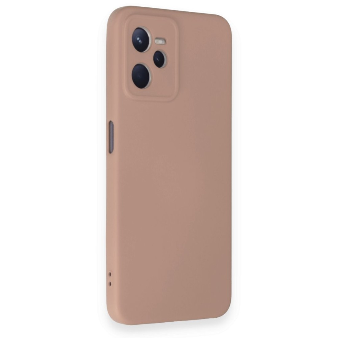  Realme C35 Kılıf Nano içi Kadife Silikon - Pudra