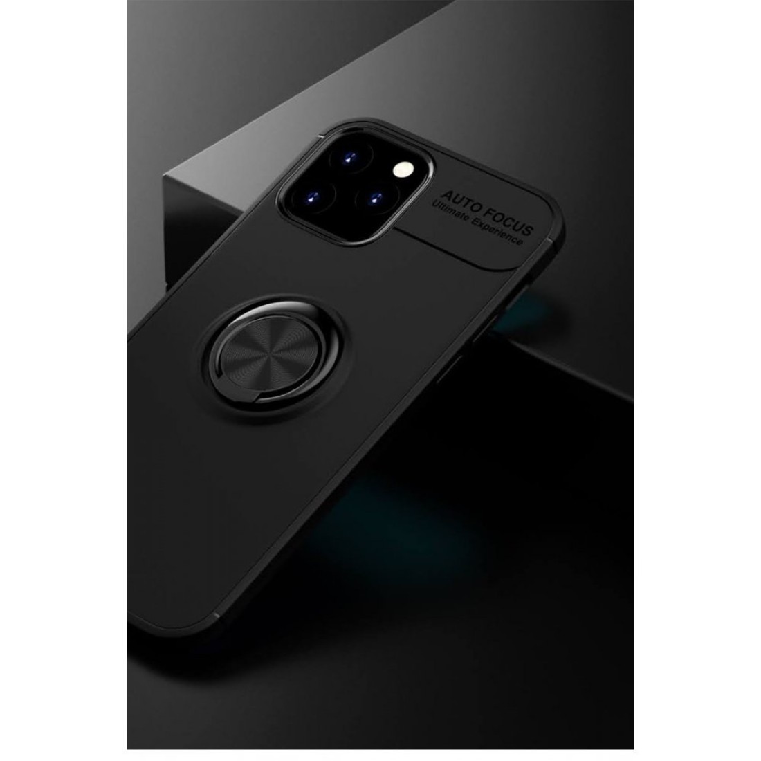 iPhone 12 Pro Kılıf Range Yüzüklü Silikon - Siyah iPhone 12 Pro Kılıf Range Yüzüklü Silikon - Siyah