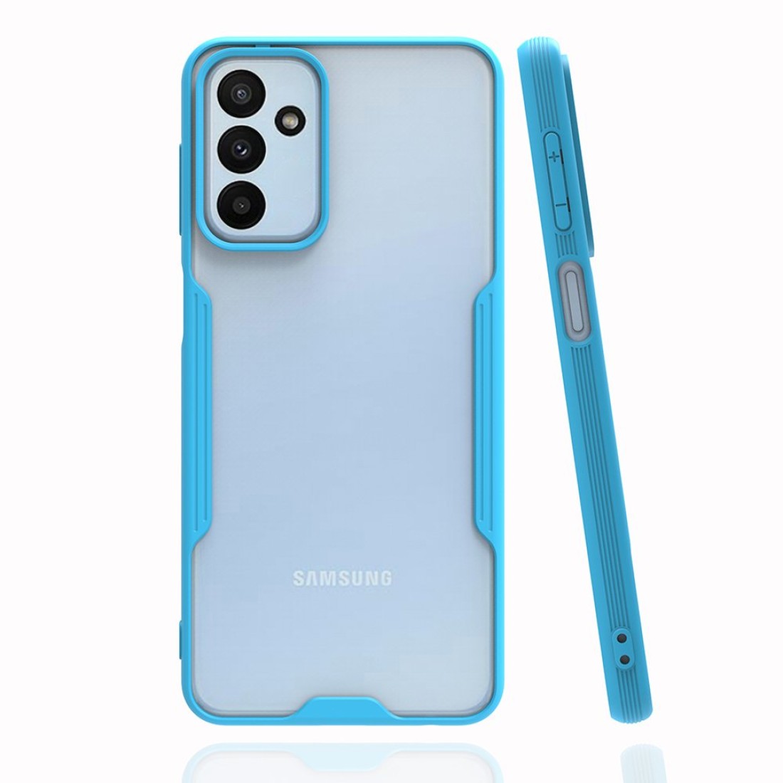 Samsung Galaxy M13 Kılıf Platin Silikon - Mavi